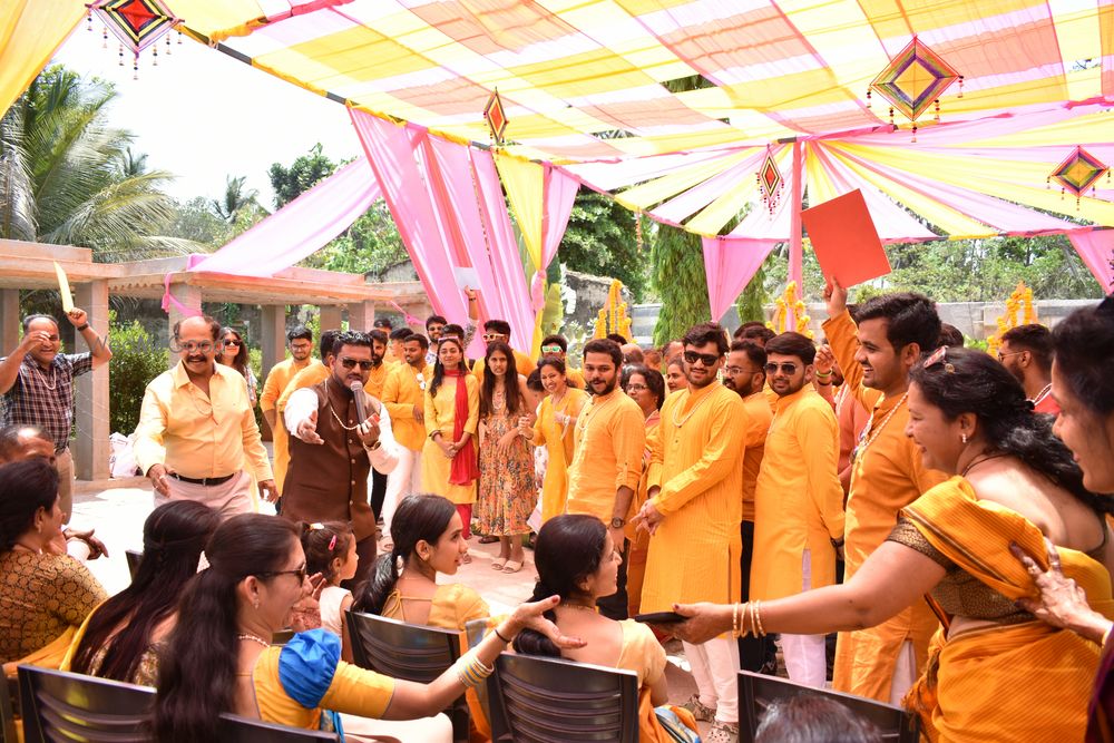 Photo From Haldi of Sudheendra and Sanjana - By Emcee Pramod Gowda