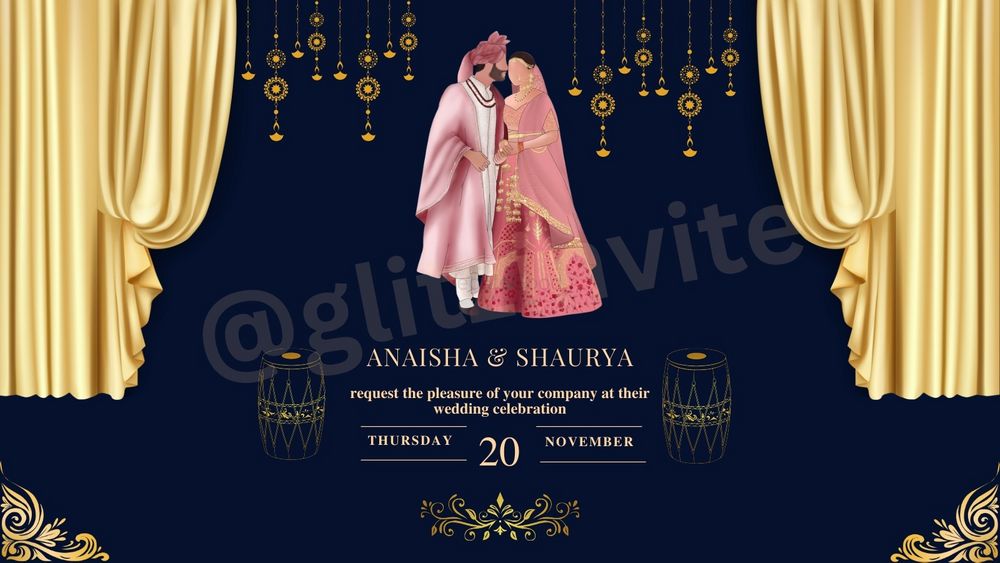 Photo From Traditional Indian Wedding Card Digital Design - By Glitzinvite