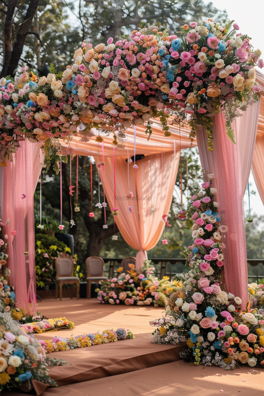 Photo From Whispers of Elegance: Pastel Paradise Mandap Decor - By White Pearl Weddings