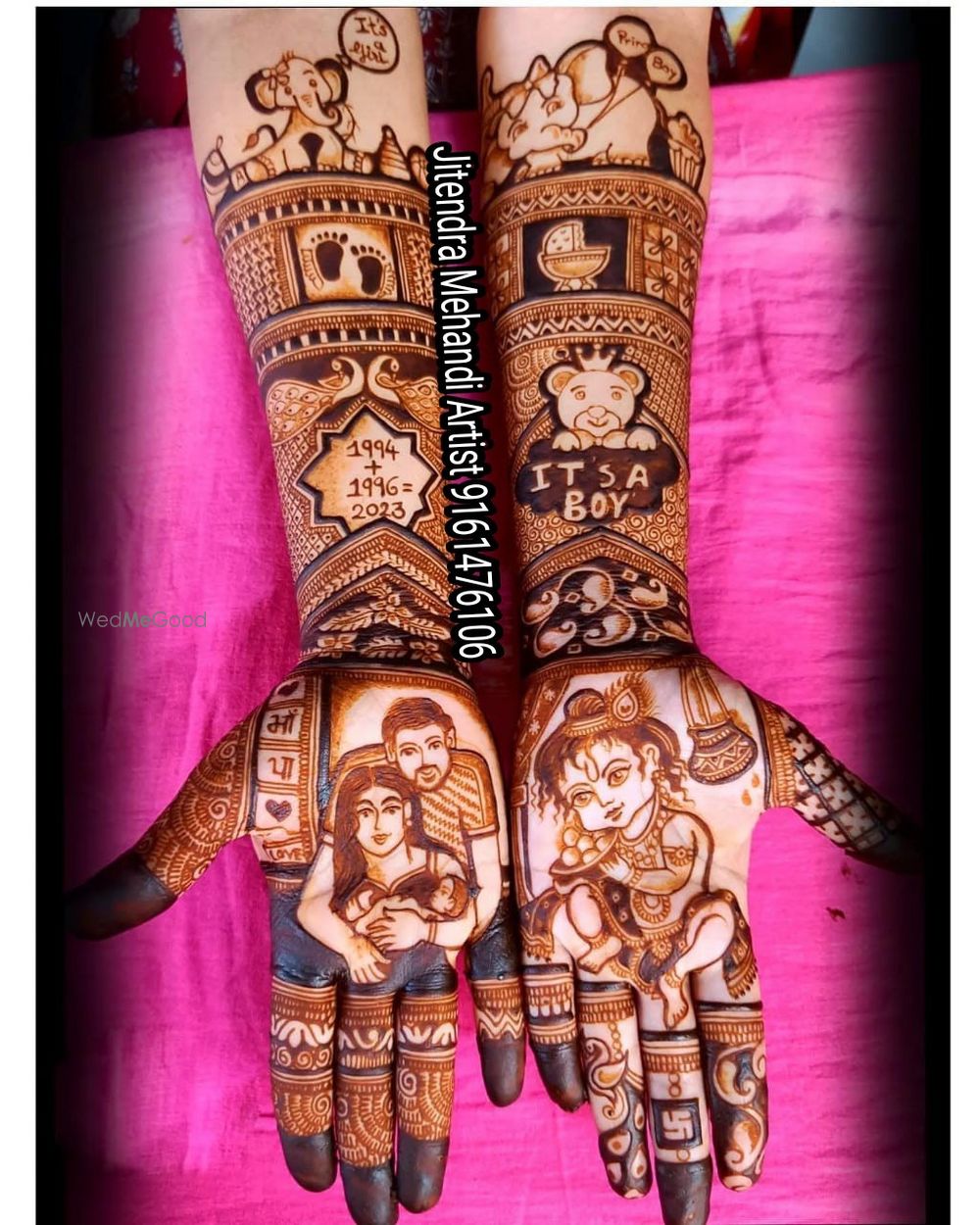 Photo From Baby shower Mehandi designs - By Jitendra Mehandi Artist