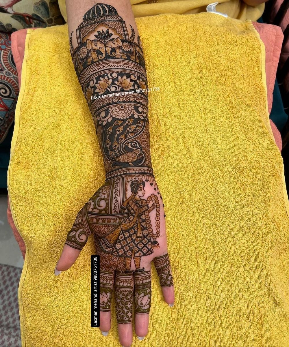 Photo From bridal special 3D mehndi designs - By Laxman Mehendi Artist