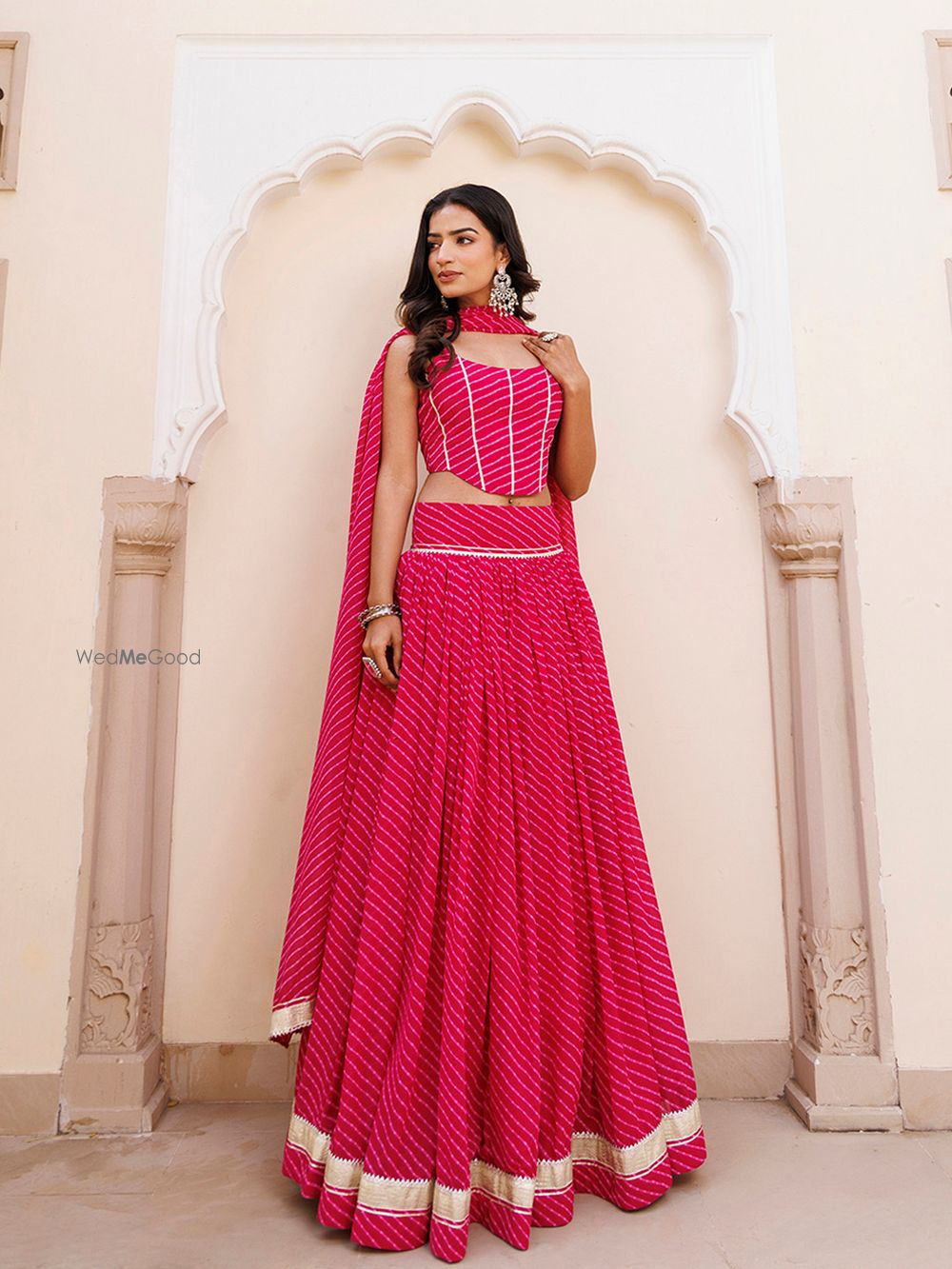 Photo From Quartz Pink Leheriya Lehenga Set - By Ragavi - Raj Ethnic Apparels