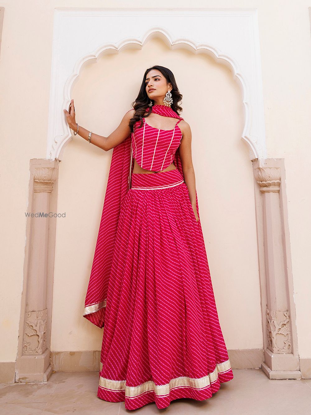 Photo From Quartz Pink Leheriya Lehenga Set - By Ragavi - Raj Ethnic Apparels