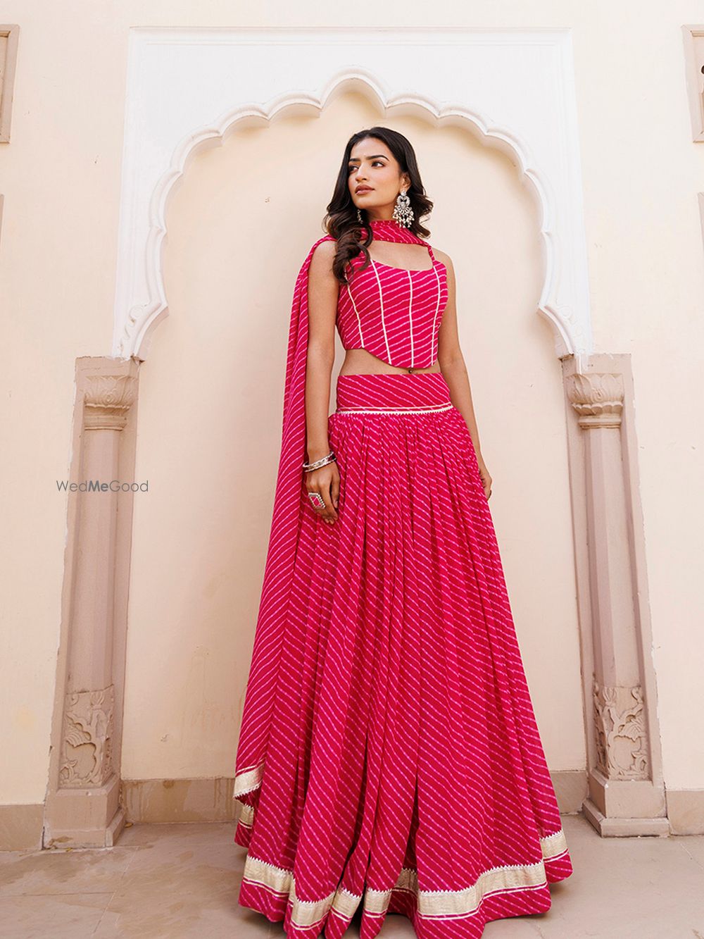 Photo From Quartz Pink Leheriya Lehenga Set - By Ragavi - Raj Ethnic Apparels