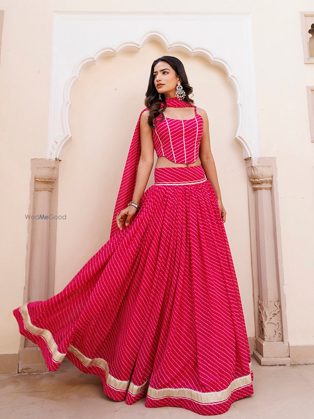 Photo From Quartz Pink Leheriya Lehenga Set - By Ragavi - Raj Ethnic Apparels