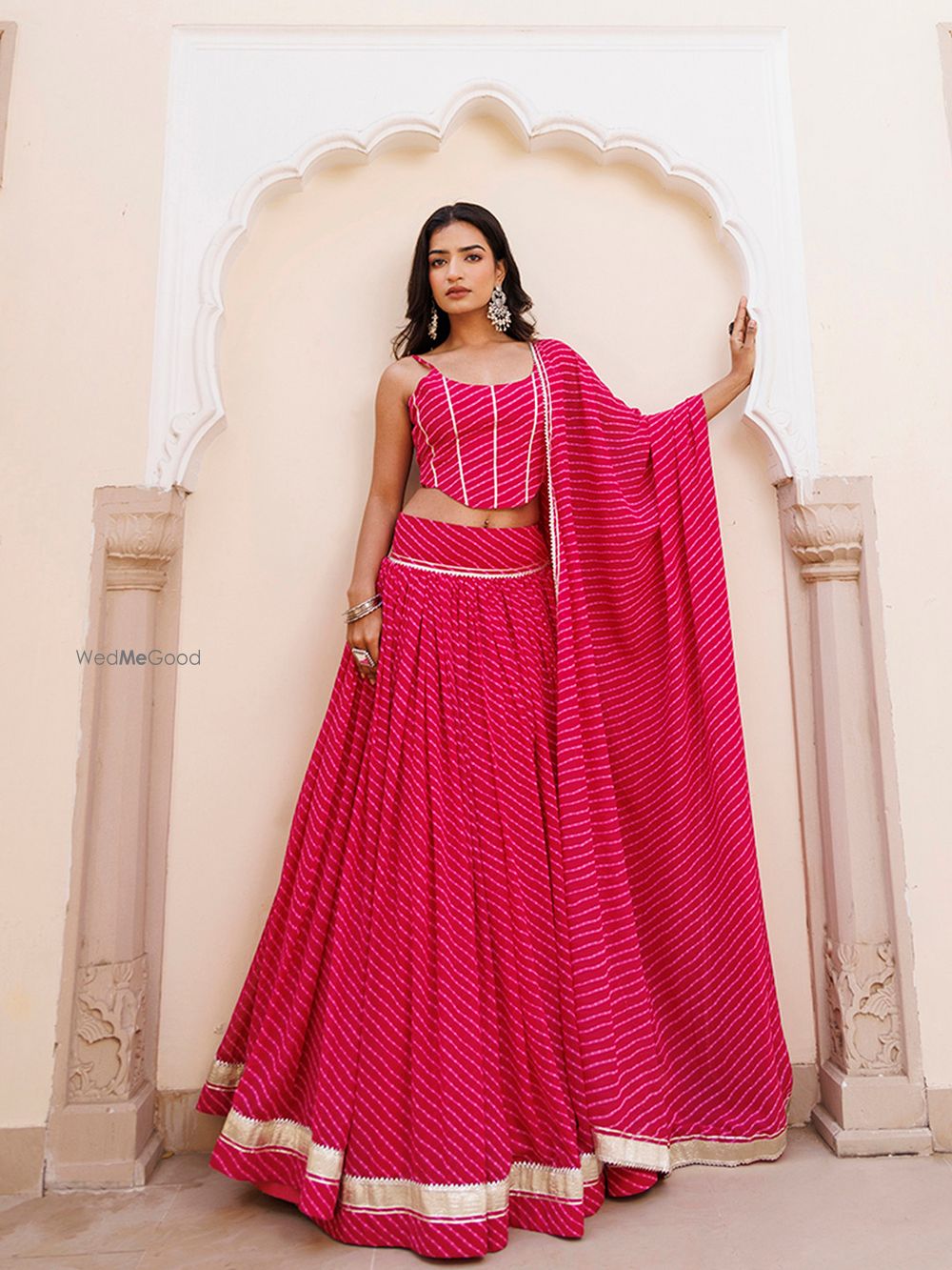 Photo From Quartz Pink Leheriya Lehenga Set - By Ragavi - Raj Ethnic Apparels