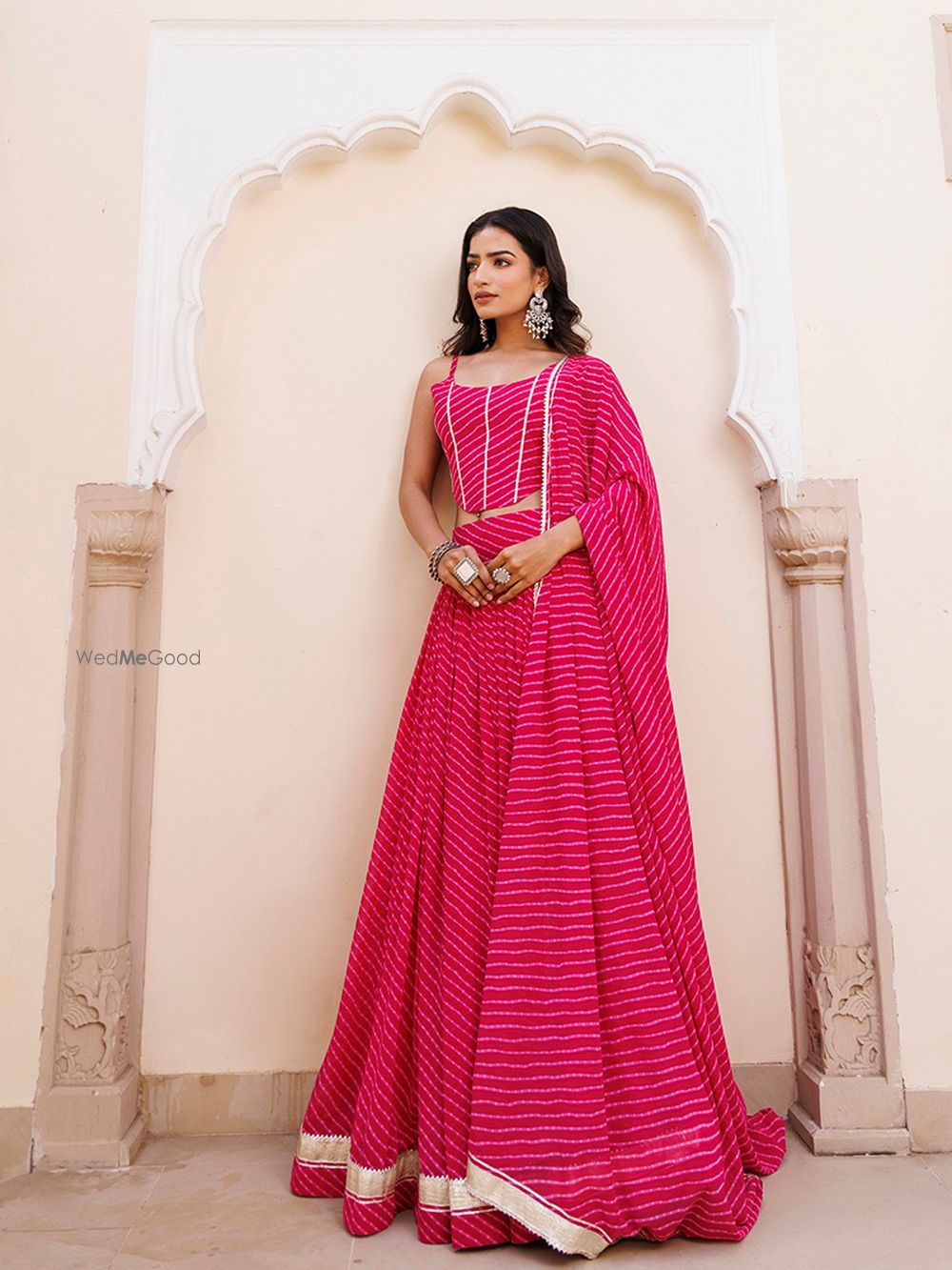 Photo From Quartz Pink Leheriya Lehenga Set - By Ragavi - Raj Ethnic Apparels