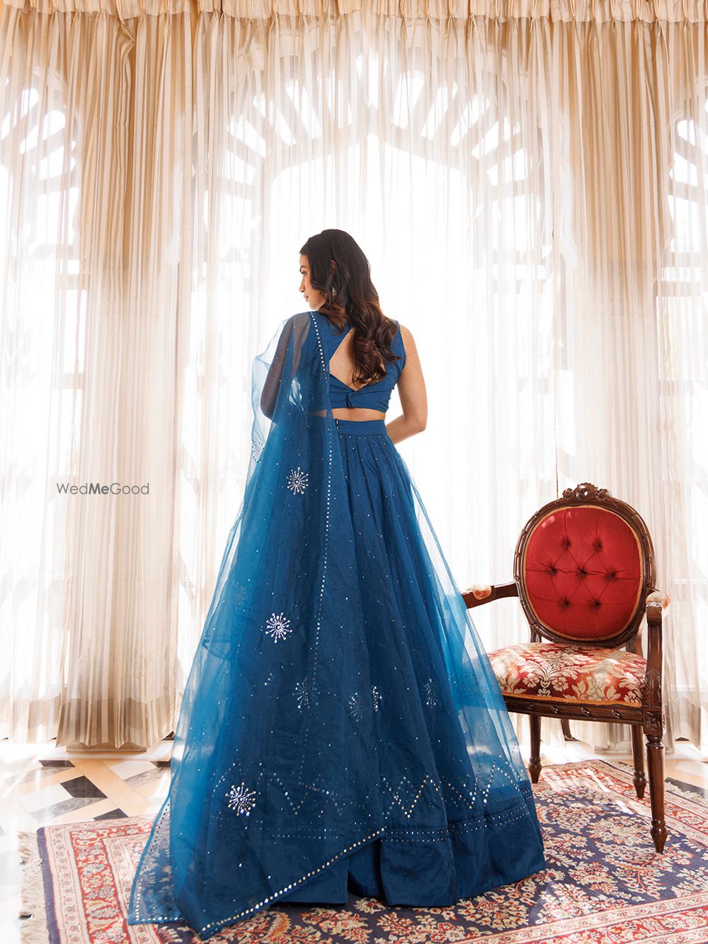 Photo From Mosaic Blue Organza Lehenga Set - By Ragavi - Raj Ethnic Apparels