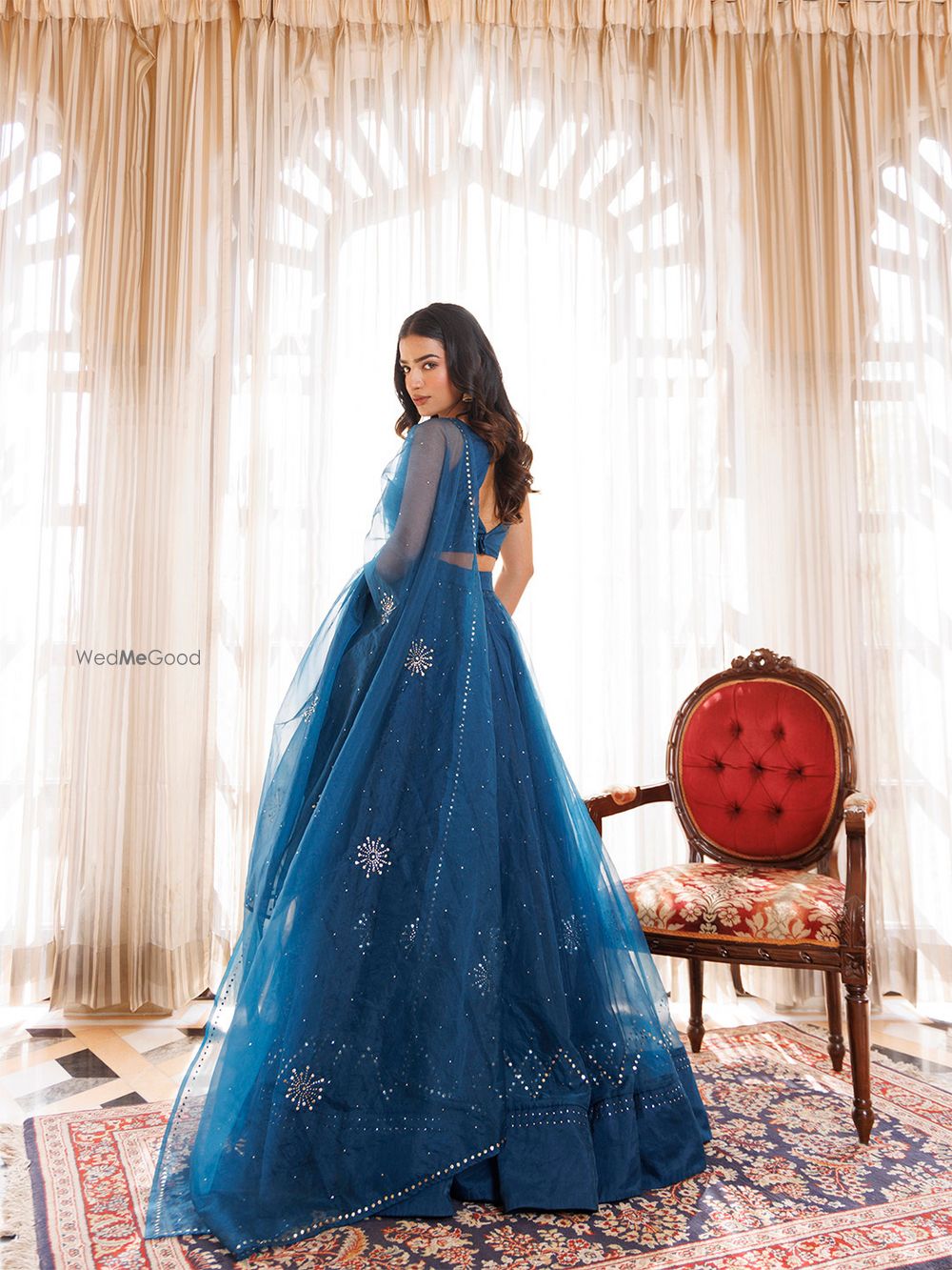 Photo From Mosaic Blue Organza Lehenga Set - By Ragavi - Raj Ethnic Apparels