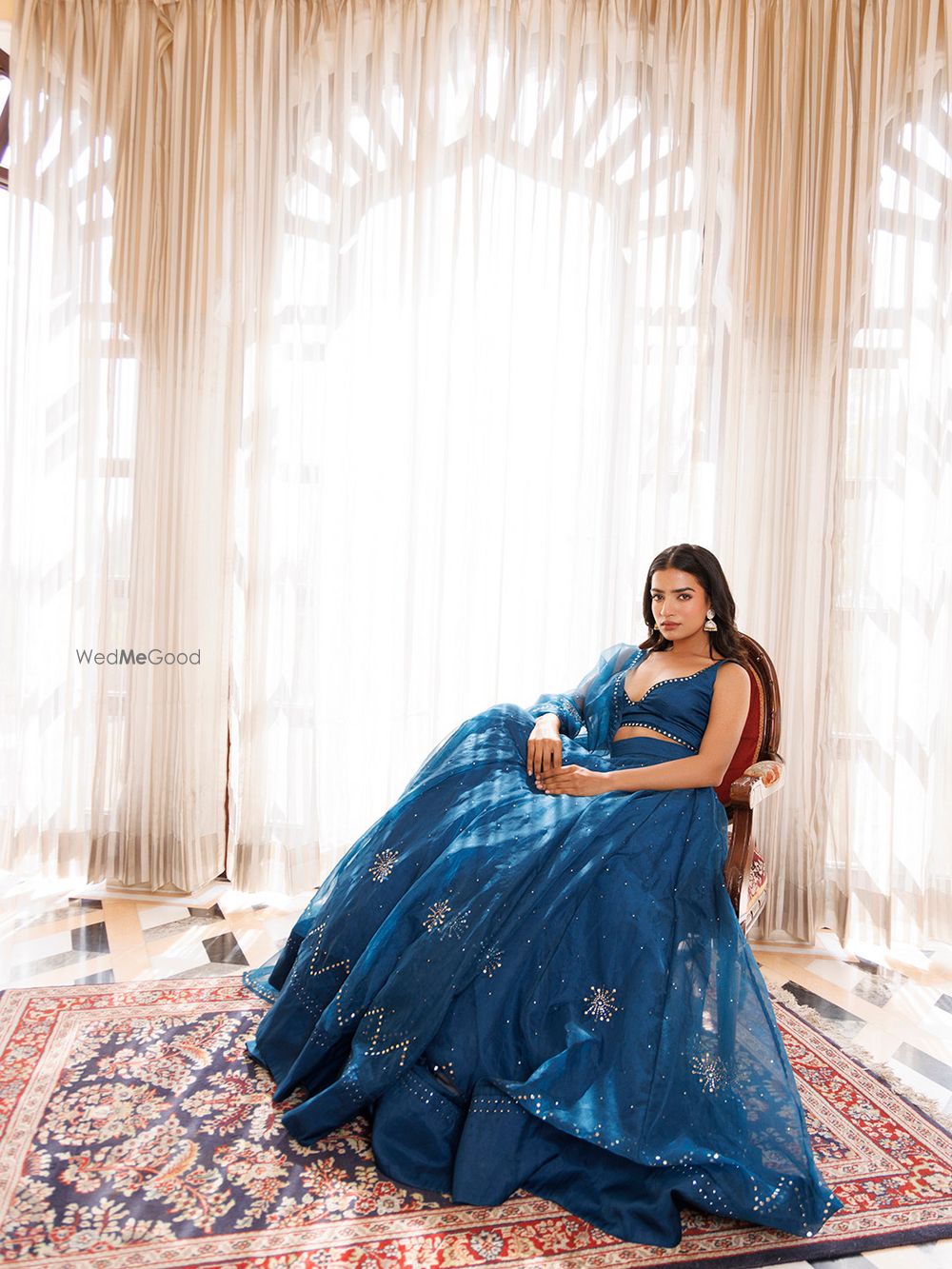 Photo From Mosaic Blue Organza Lehenga Set - By Ragavi - Raj Ethnic Apparels