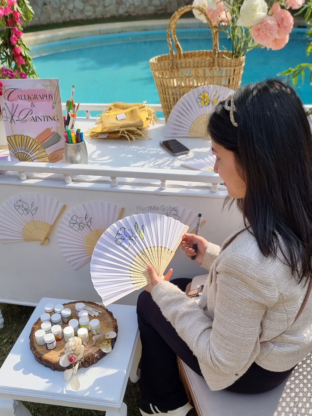 Photo From Calligraphy on hand fans with painting - By Artsy Experience