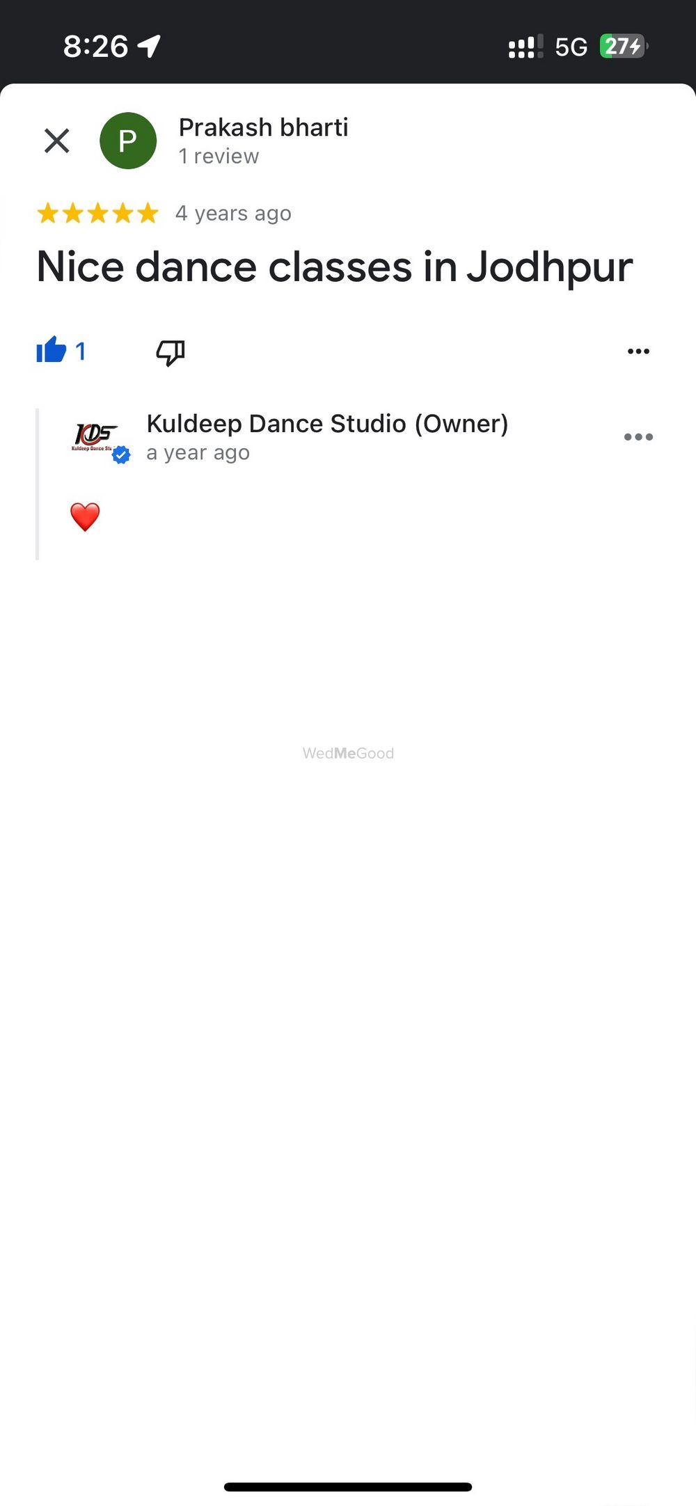 Photo From Google Maps Review - By Kuldeep Dance Studio 