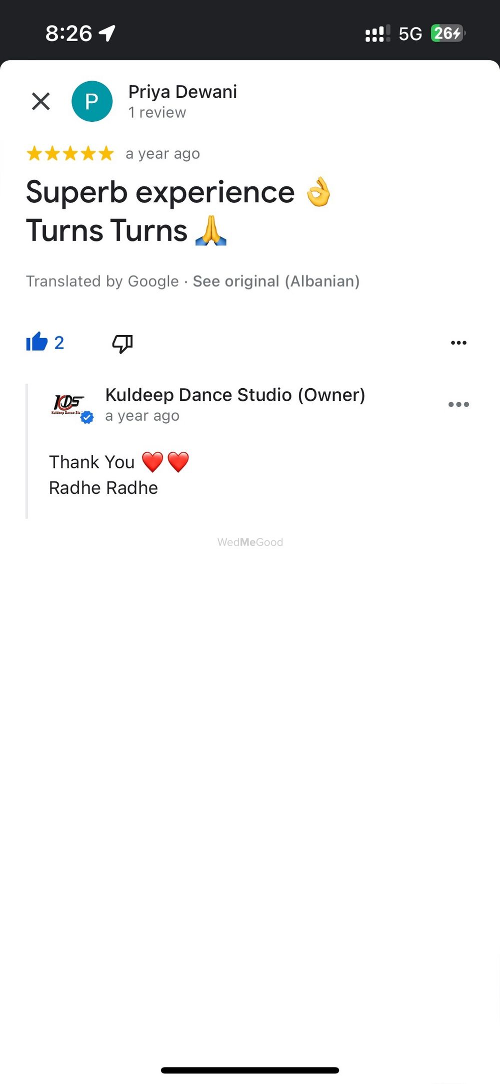 Photo From Google Maps Review - By Kuldeep Dance Studio 