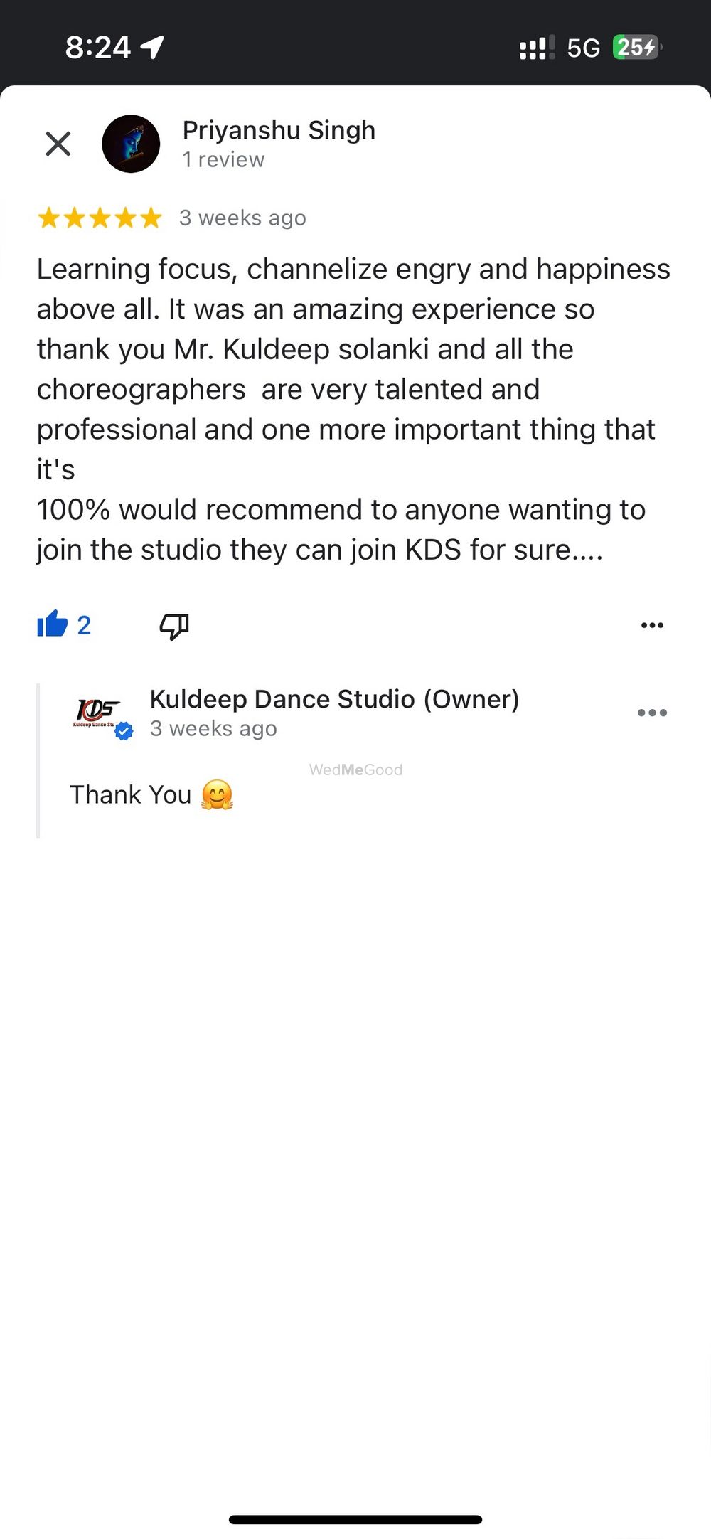 Photo From Google Maps Review - By Kuldeep Dance Studio 