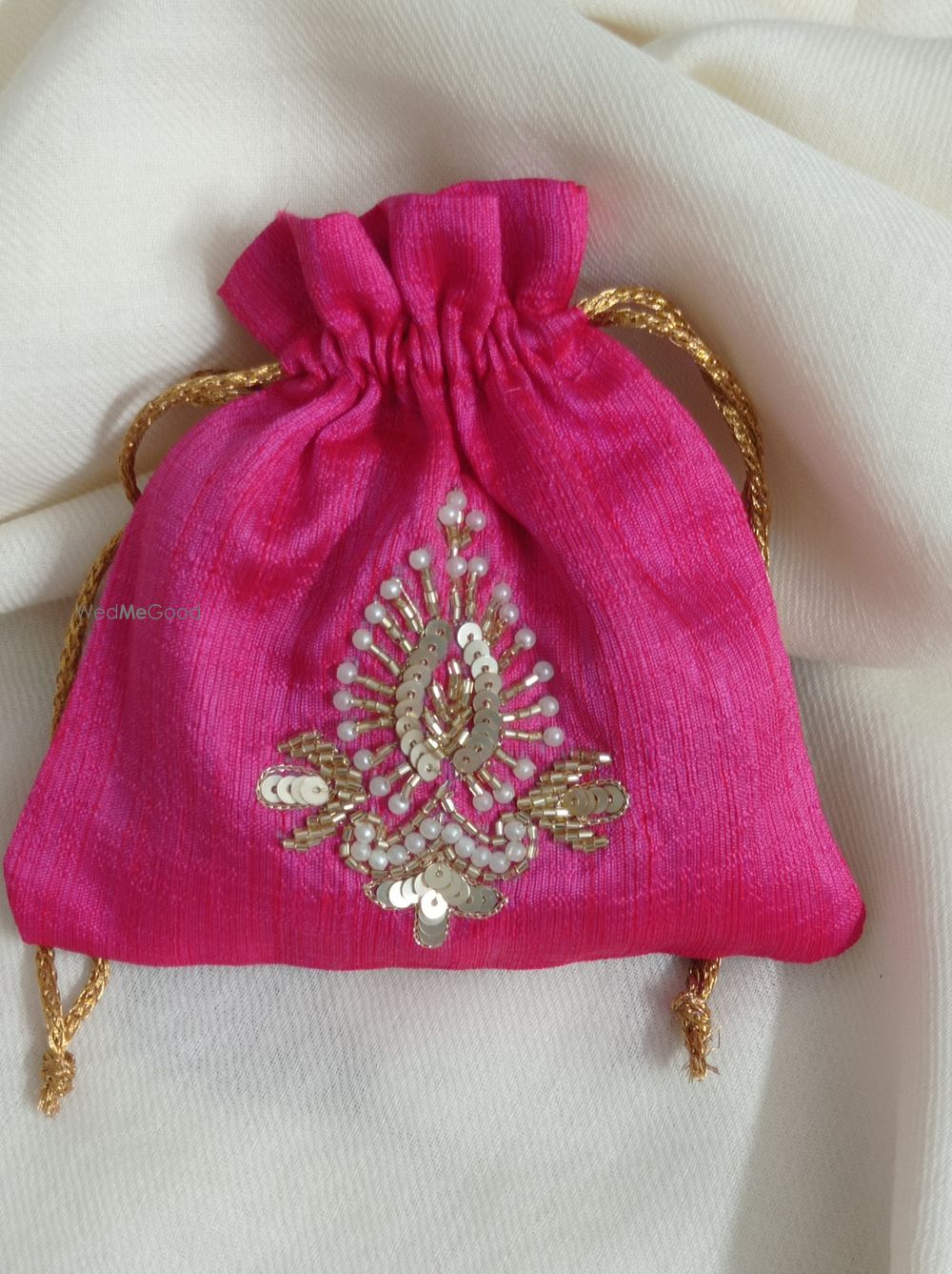 Photo From Silk Embroidered Wedding Favour Potli Bags - By Himachalee