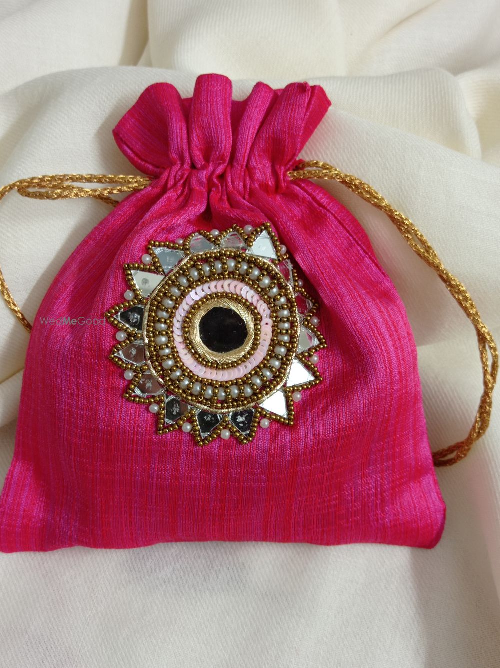 Photo From Silk Embroidered Wedding Favour Potli Bags - By Himachalee