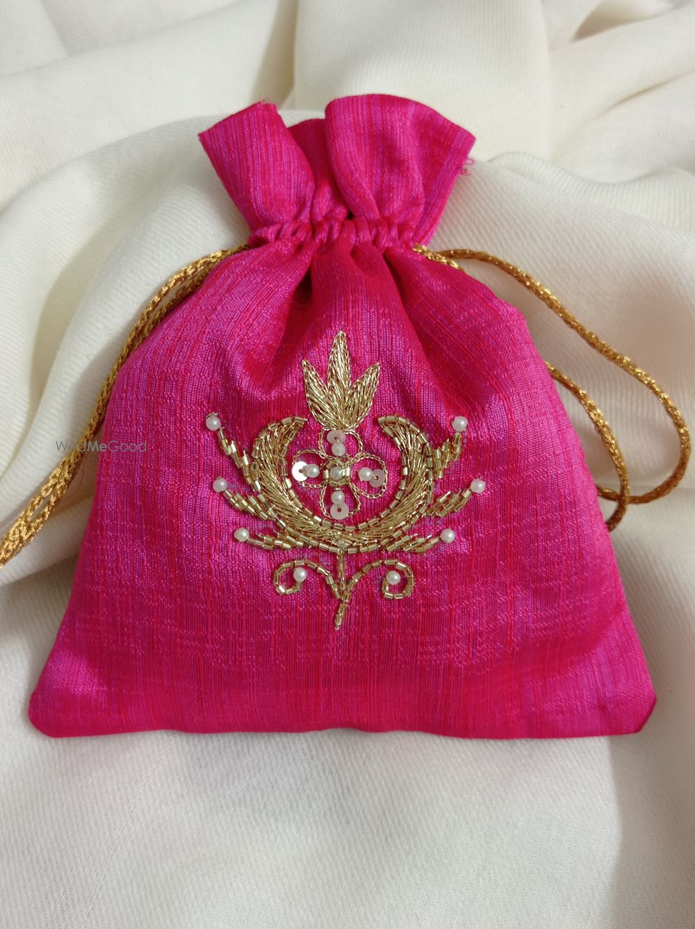 Photo From Silk Embroidered Wedding Favour Potli Bags - By Himachalee