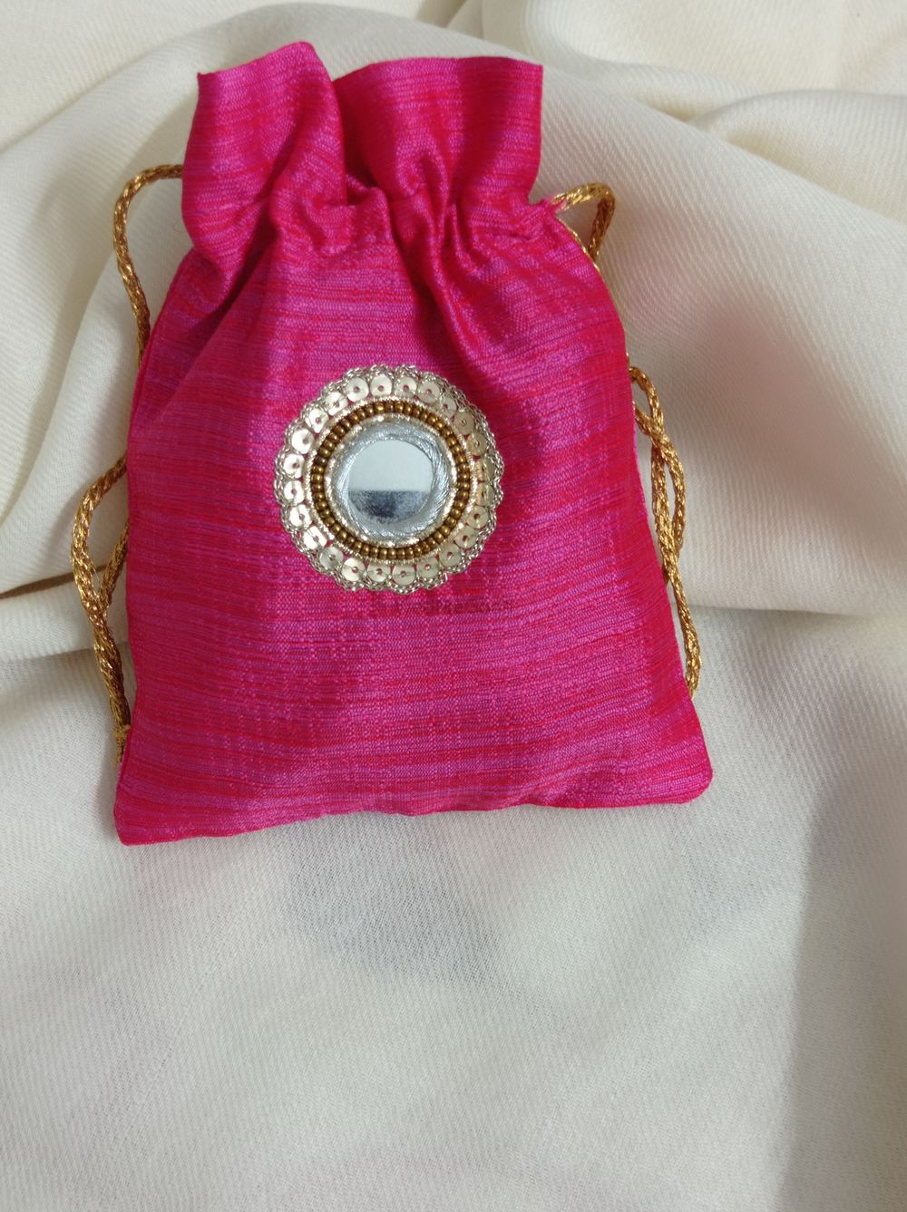 Photo From Silk Embroidered Wedding Favour Potli Bags - By Himachalee