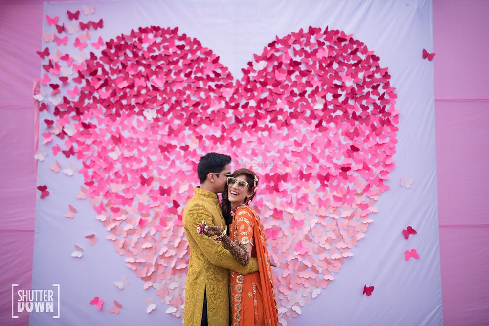 Photo of Ombre photobooth for mehendi and hearts