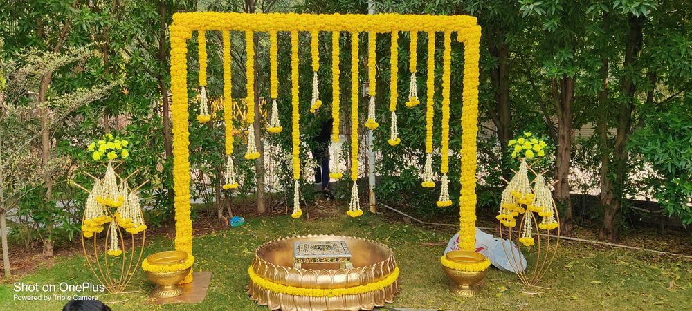 Photo From haldi ceremony - By Lotus Events Planner Flowers Decoration