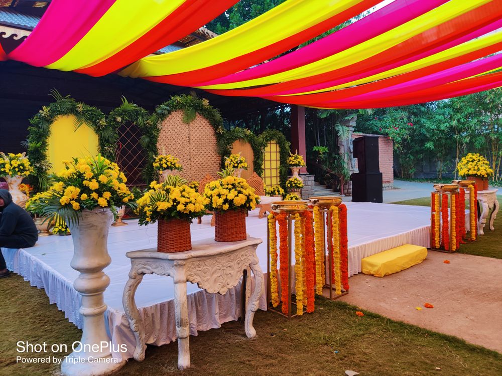 Photo From haldi ceremony - By Lotus Events Planner Flowers Decoration