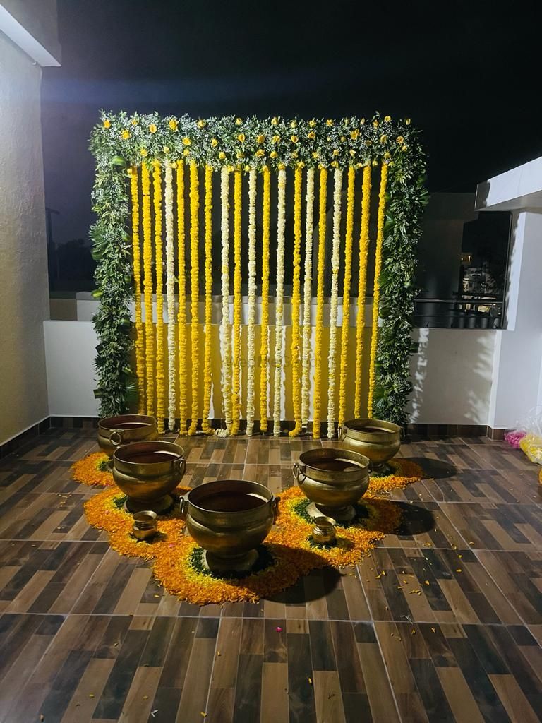 Photo From haldi ceremony - By Lotus Events Planner Flowers Decoration