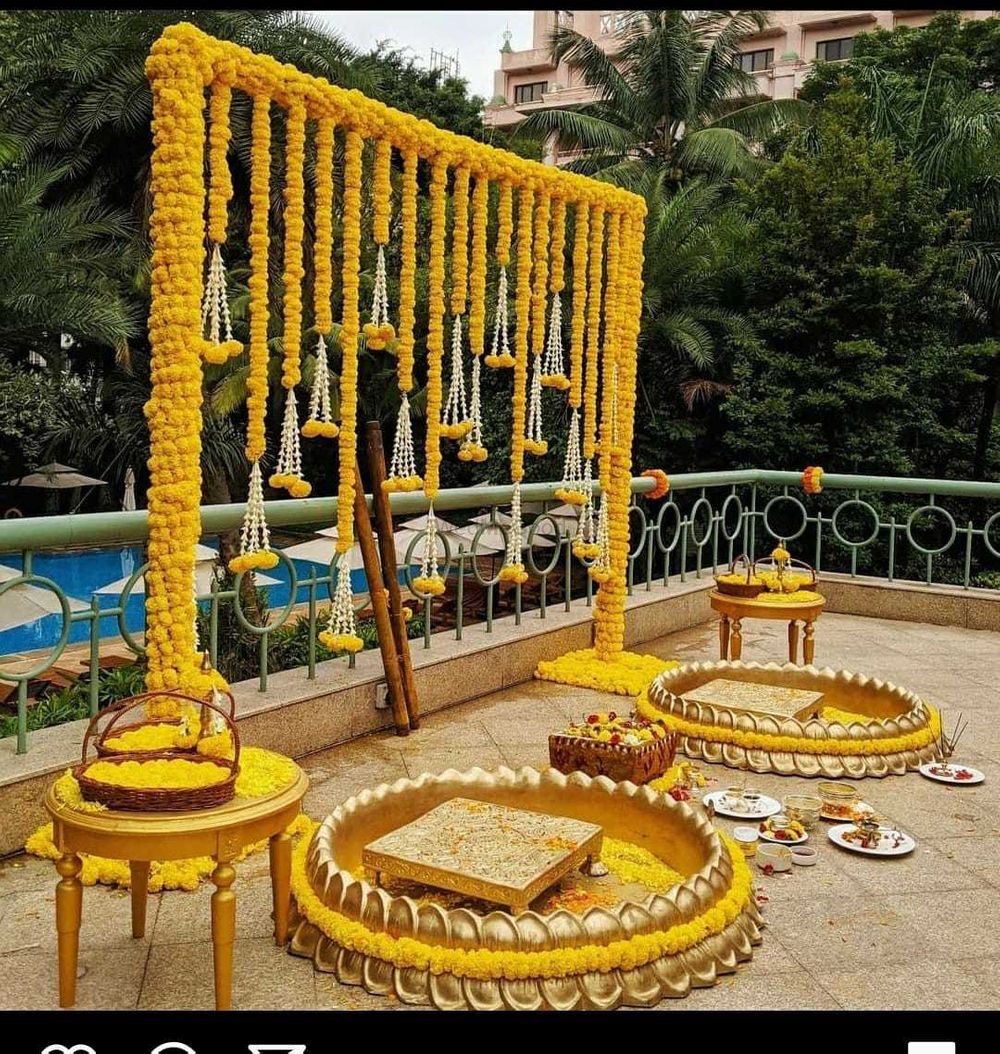 Photo From haldi ceremony - By Lotus Events Planner Flowers Decoration