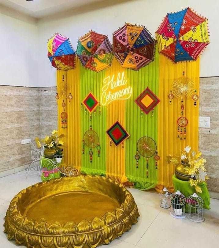 Photo From Haldi Background - By Brothers Lights & Decoration