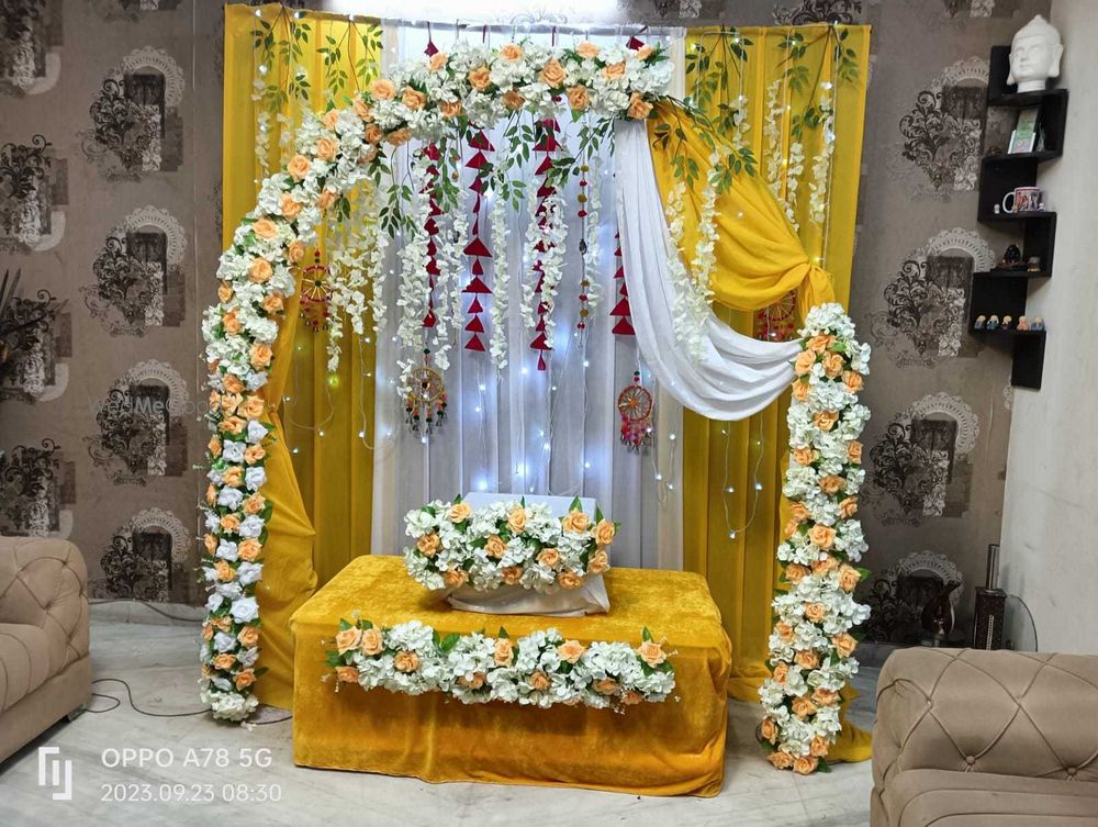 Photo From Haldi Background - By Brothers Lights & Decoration