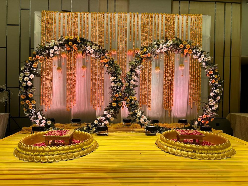 Photo From Haldi Background - By Brothers Lights & Decoration