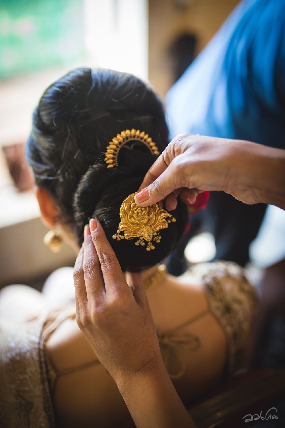 Photo of Pretty gold hair ornaments for the bridal bun
