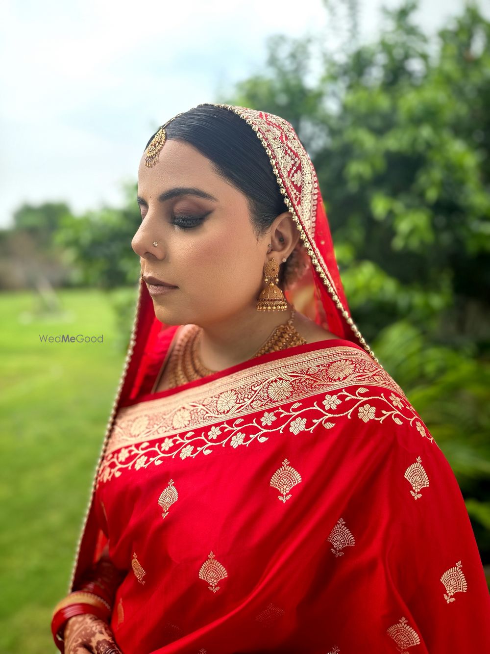 Photo From Classic red saree bride - By Makeovers by Bibaa