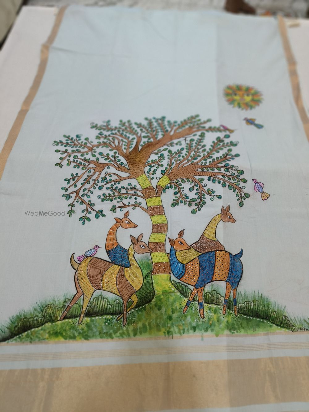 Photo From Hand painted Gond art dupatta - By Shree Designs