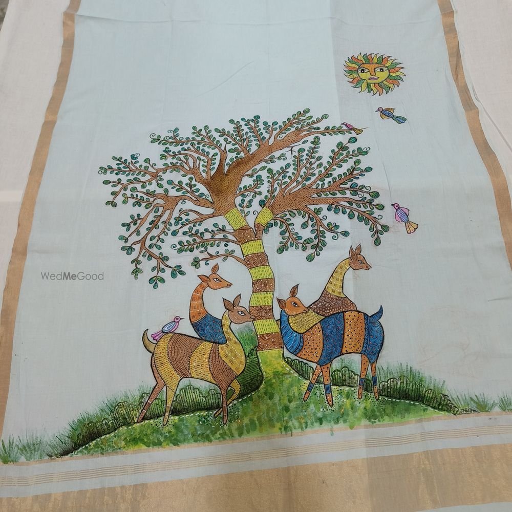 Photo From Hand painted Gond art dupatta - By Shree Designs