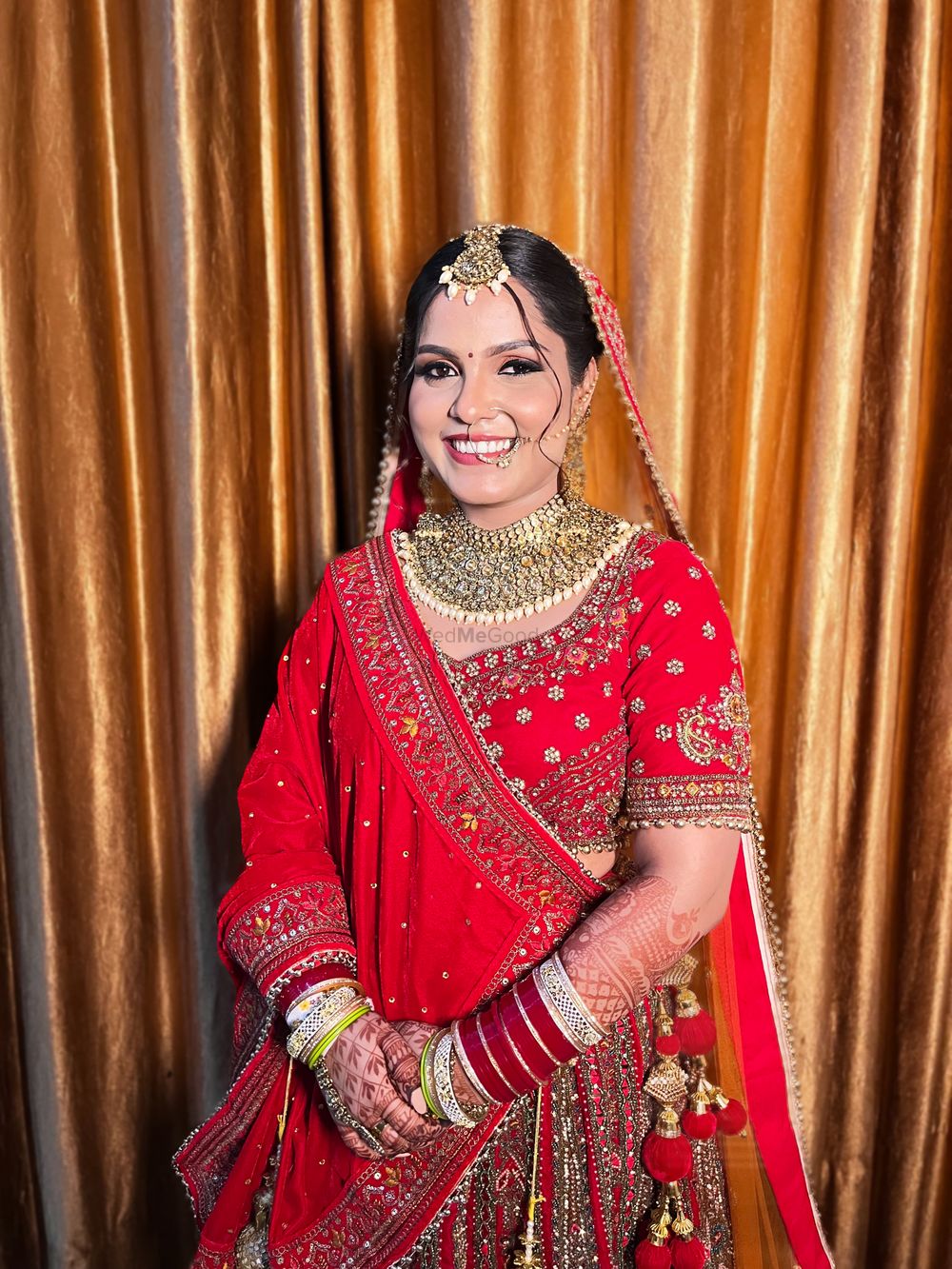 Photo From Anjali’s traditional Red Bridal look - By Hair & Makeup by Vaishnavi