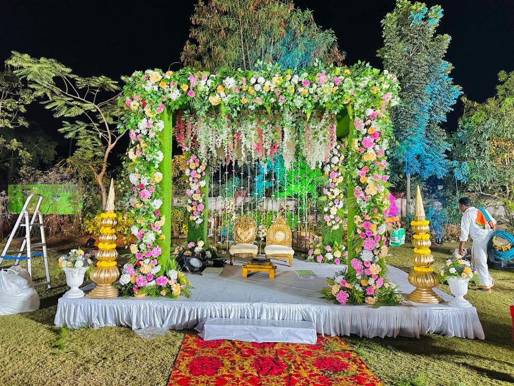 Photo From Moinabad farmhouse ( mandap , reception ,haldi) - By Auspicious Flower Decor and Events