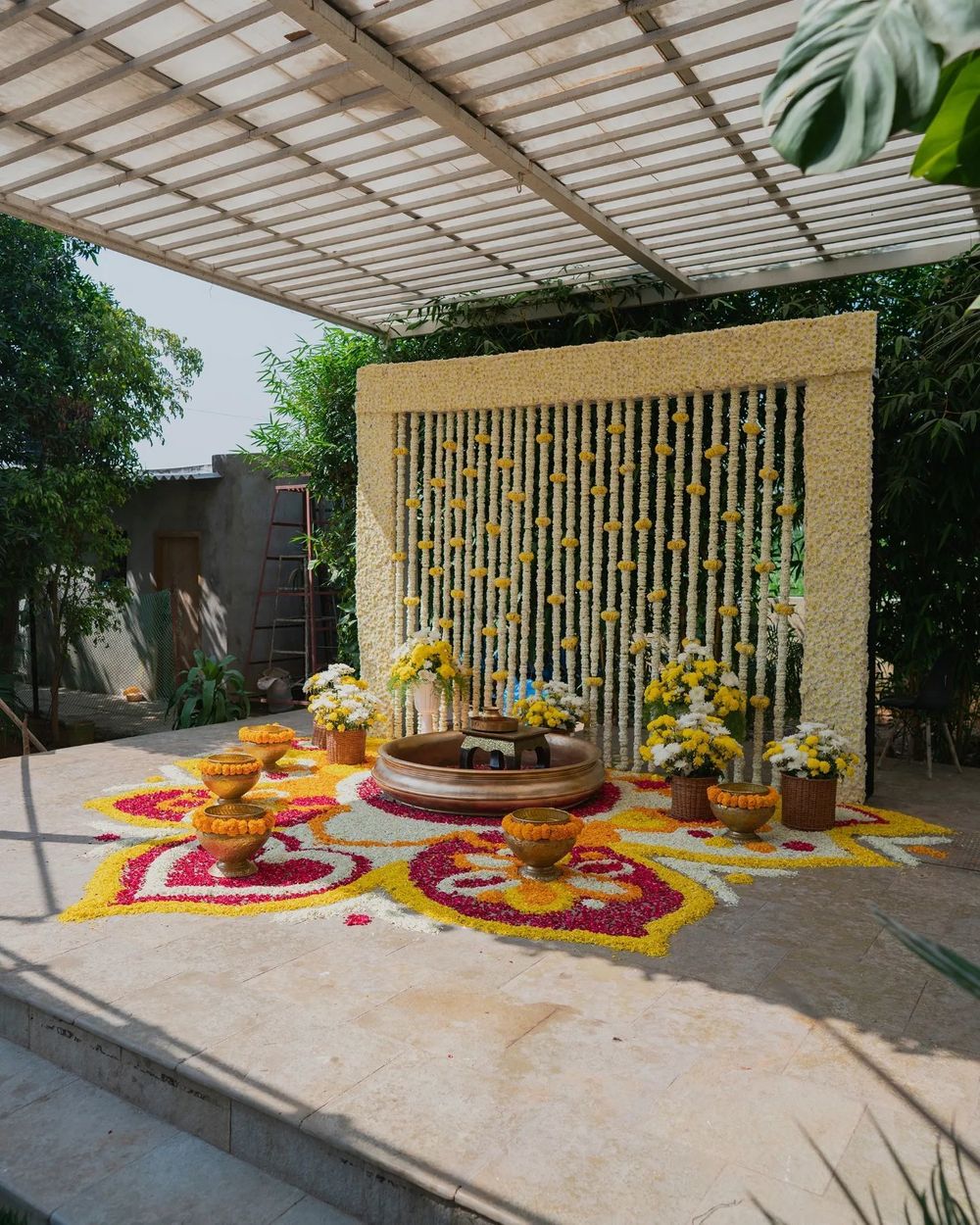 Photo From Haldi Backdrop - By Auspicious Flower Decor and Events