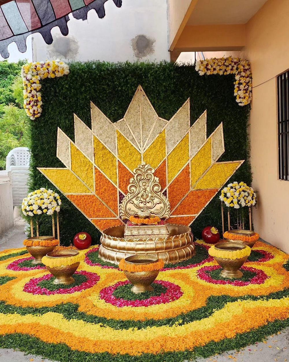 Photo From Haldi Backdrop - By Auspicious Flower Decor and Events