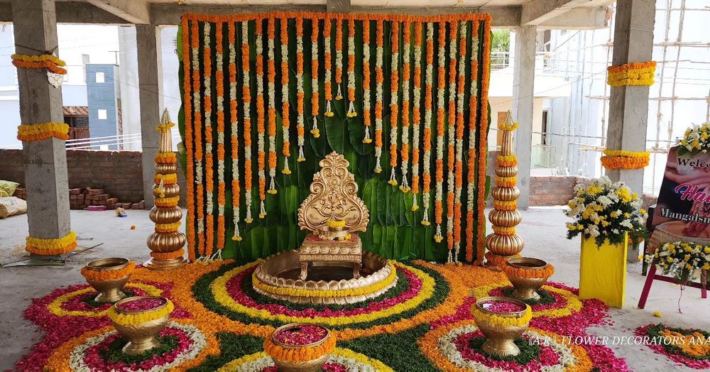 Photo From Haldi Backdrop - By Auspicious Flower Decor and Events