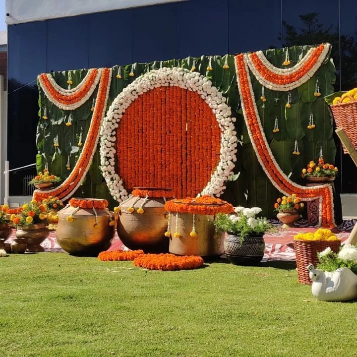 Photo From Haldi Backdrop - By Auspicious Flower Decor and Events