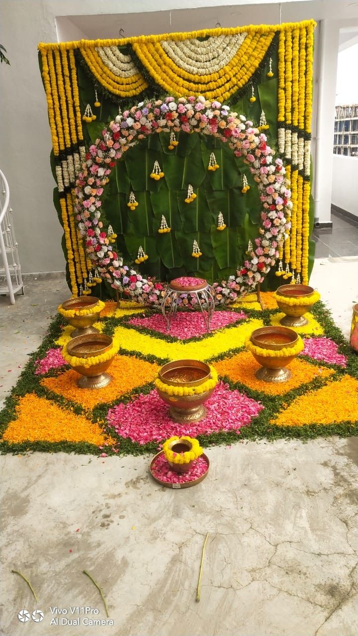 Photo From Haldi Backdrop - By Auspicious Flower Decor and Events