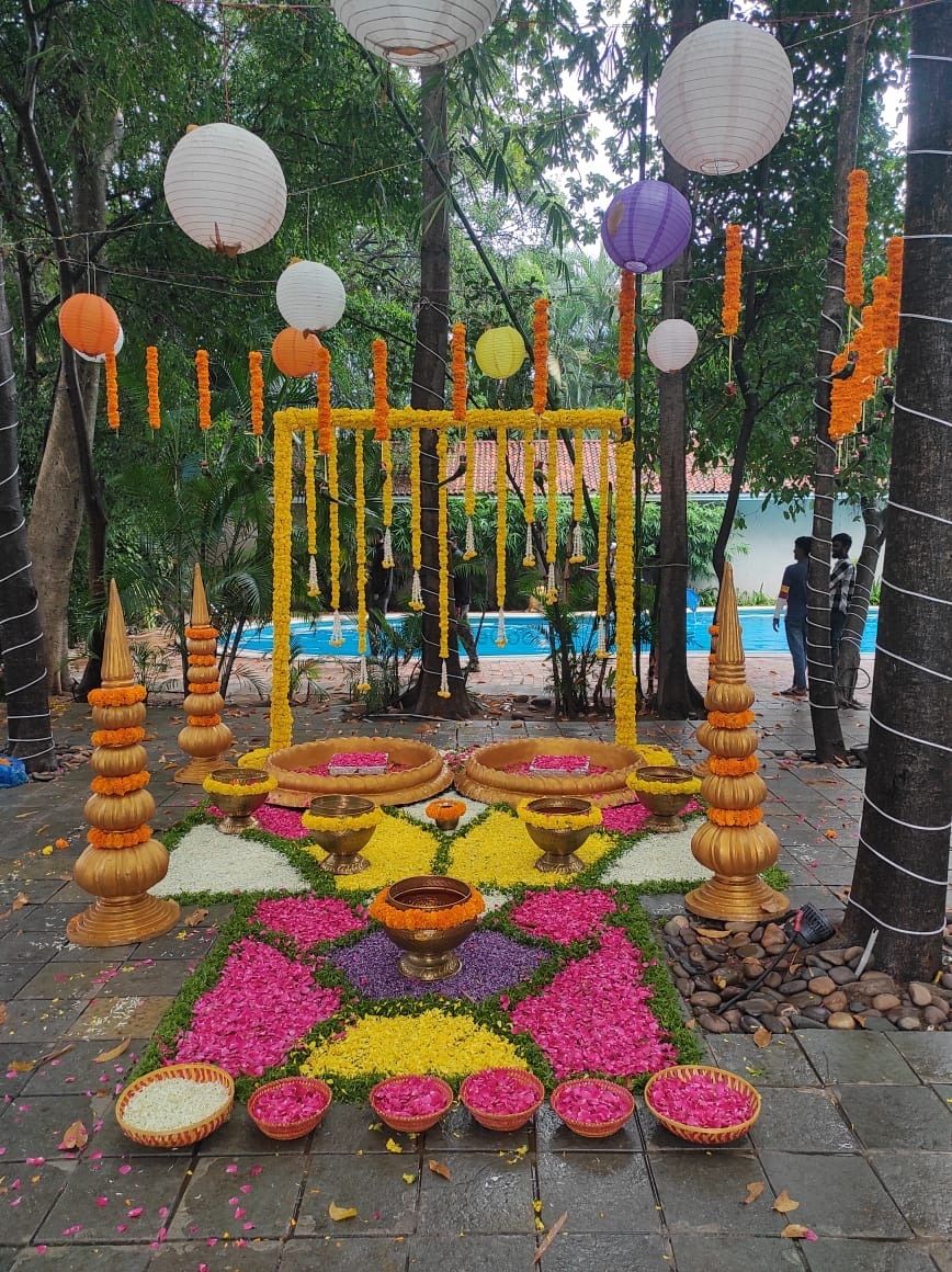 Photo From Haldi Backdrop - By Auspicious Flower Decor and Events