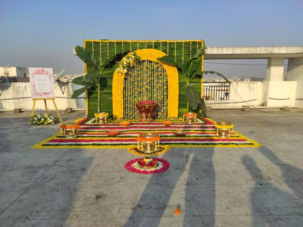 Photo From Haldi Backdrop - By Auspicious Flower Decor and Events