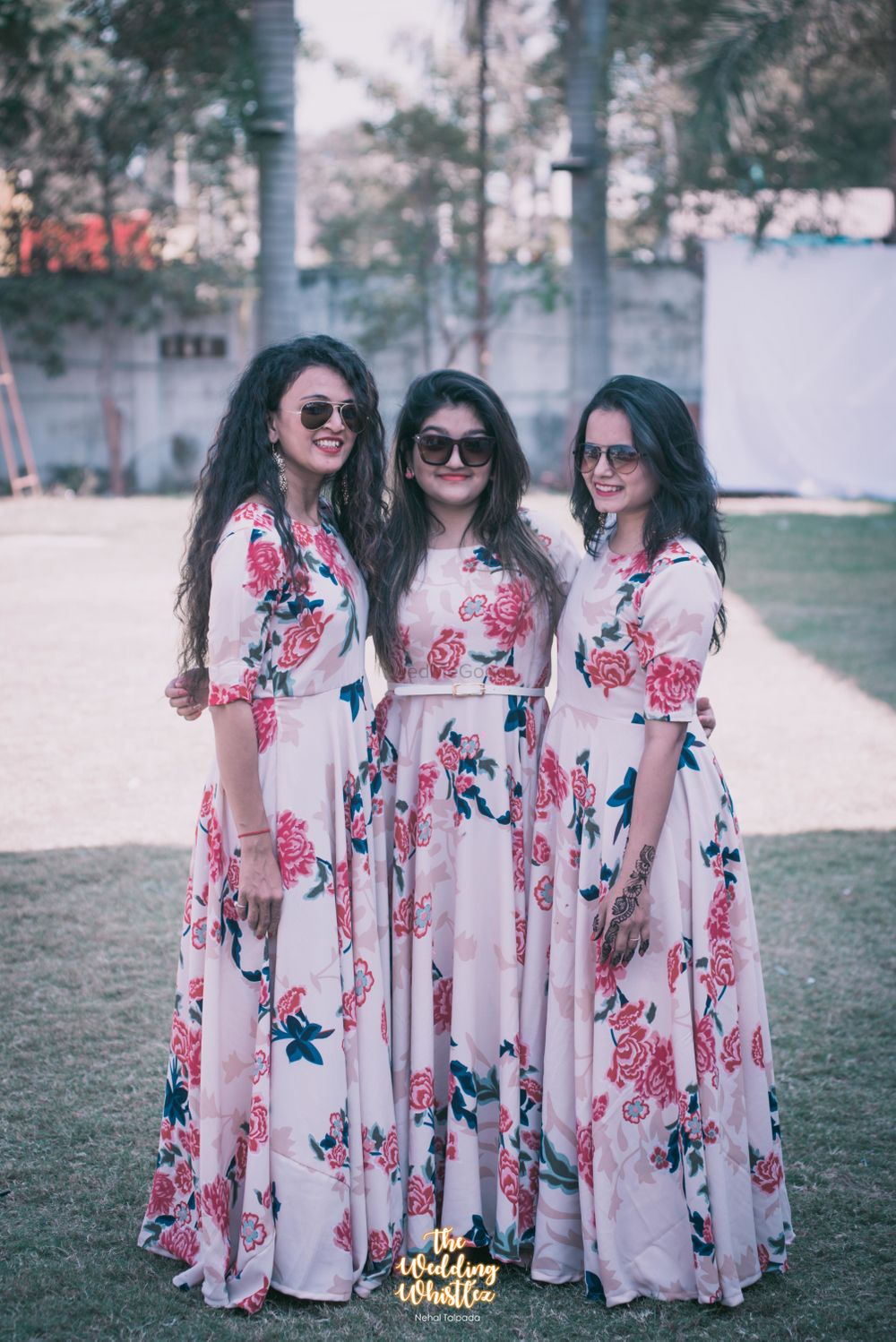 Photo of Long flowy flower print dresses for bridesmaids