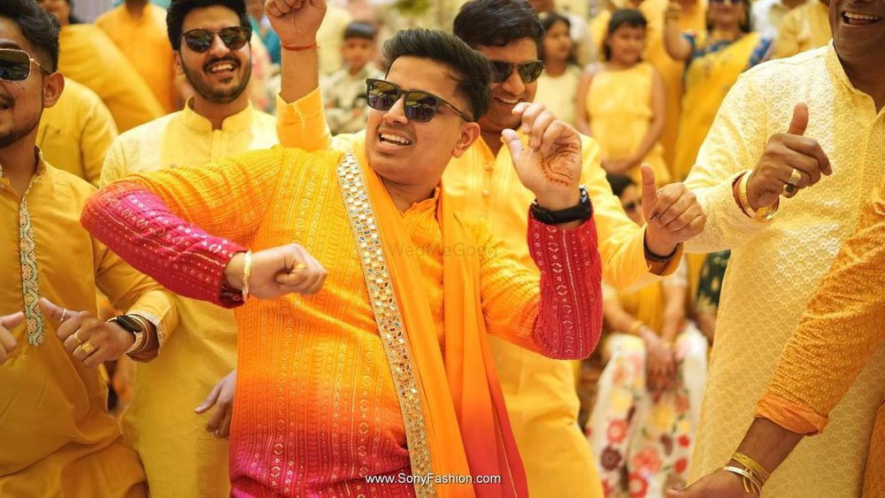 Photo From Shubham Ji In Our Custom Ombre Haldi Outfit - By Devyom - Sherwani Store