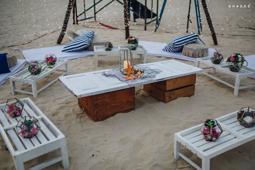 Photo of Picnic theme decor on the beach