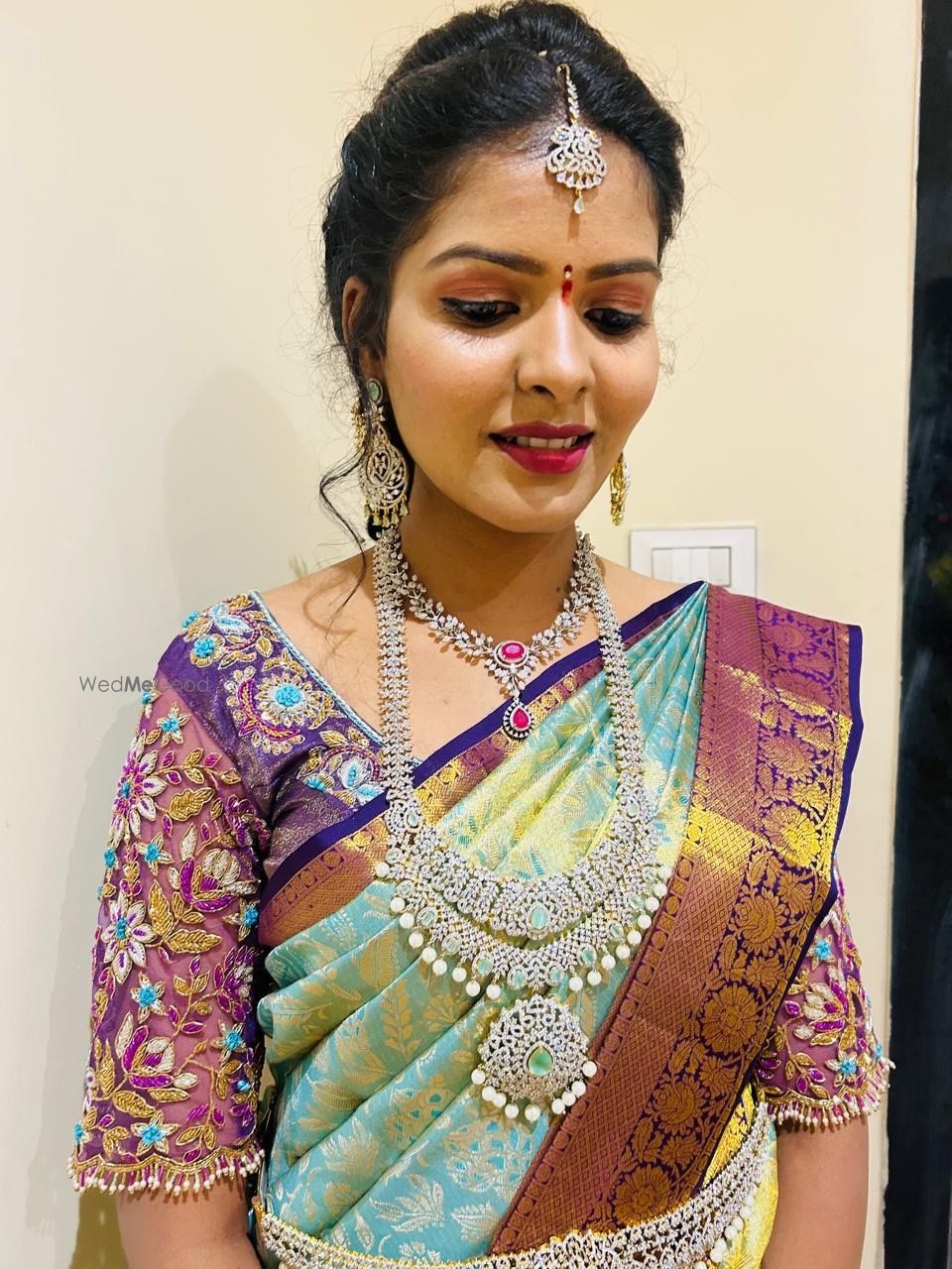 Photo From Vasavi engagement ceremony look - By Makeover by Tanvi