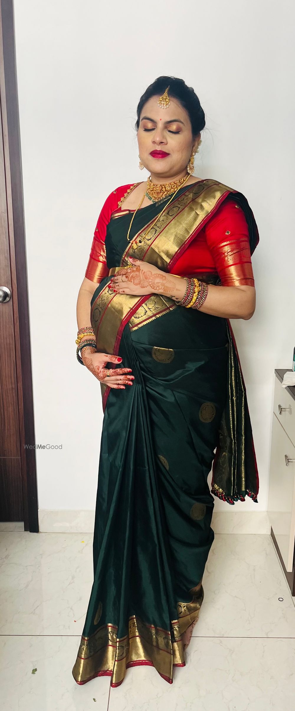 Photo From Sinchana’s babyshower look - By Makeovers by Sudhanatesh