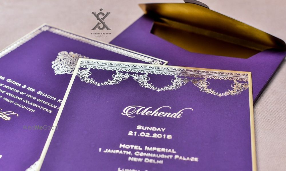 Photo From Purple Paisley - By Srishti Khurana Invitations