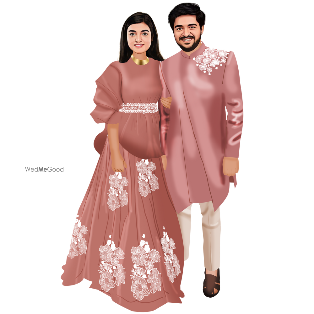 Photo From Couple Caricatures - By Nimantran Kala Digital Invitation 